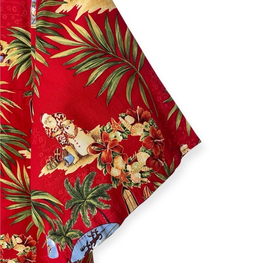 RJC men’s Christmas Hawaiian Santa Aloha made in USA button down short sleeve XL - Picture 5 of 8
